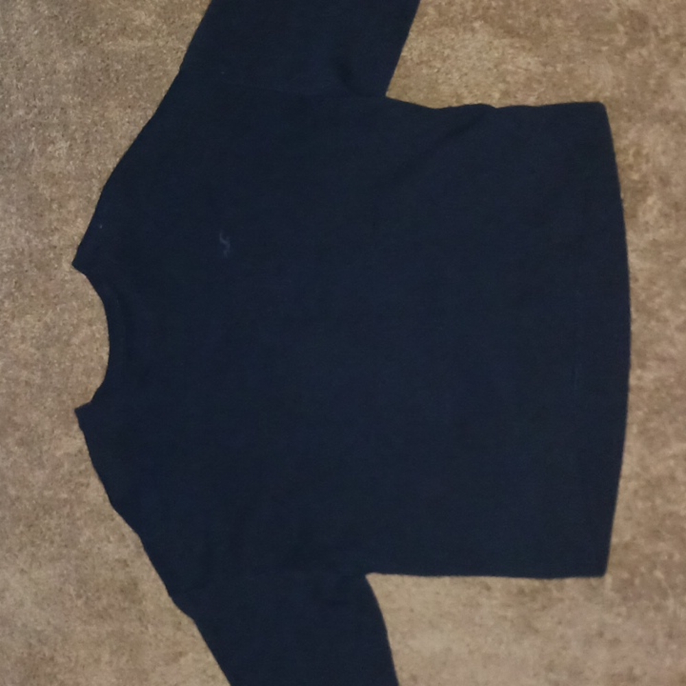 Navy blue crop top sweater